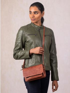 Patterdale Leather Cross Body Bag in Brown