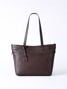 Newby Leather Tote Bag In Chocolate