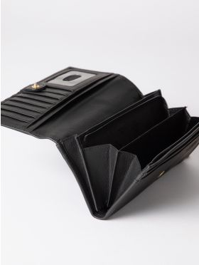 Large Leather Purse in Black
