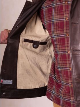 Embleton Leather Jacket in Brown