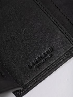 Small Leather Tab Purse in Black