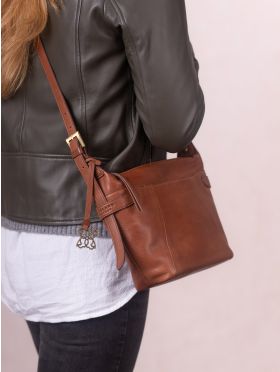 Newby Leather Cross Body Bag in Tan | Lakeland Leather