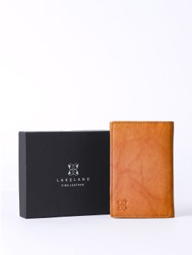 Bowston Tri-Fold Leather Wallet in Cognac