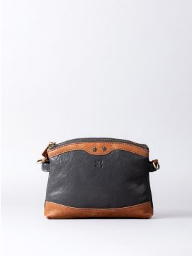Hartsop Zip Leather Cross Body Bag in Navy