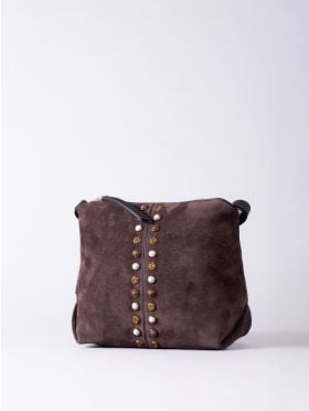 Buttermere Suede Cross Body Bag in Chocolate Brown