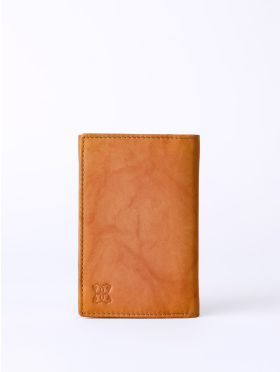 Bowston Tri-Fold Leather Wallet in Cognac