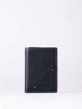 Allerdale Leather Tri-Fold Wallet in Black