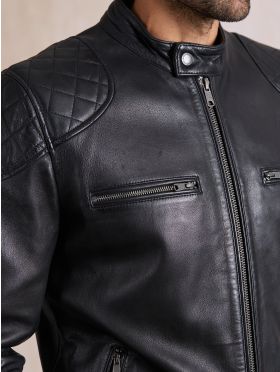 Stonecroft Leather Jacket in Black