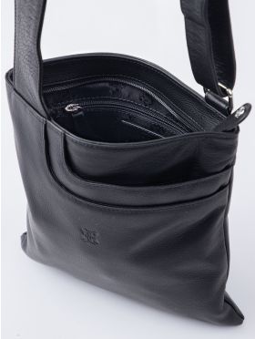 Allerdale Leather Cross Body Bag in Black