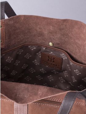 Hartsop Leather Tote Bag in Tan & Brown