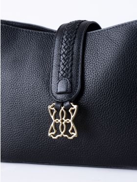 Dalston Leather Cross Body Bag in Black