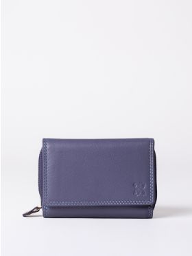 Small Leather Purse in Purple