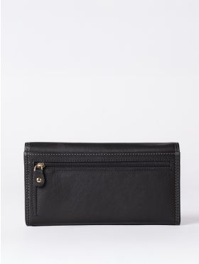 Large Leather Purse in Black