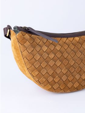 Mirehouse Suede Sling Bag in Cognac