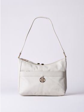 Cartmel Leather Shoulder Bag In Off White