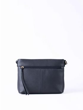 Wasdale Leather Cross Body Bag in Dark Navy