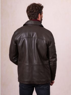 Warehouse Company ブラウンレザージャケット Ravenstonedale Collared Leather Jacket in Brown | Lakeland Leather