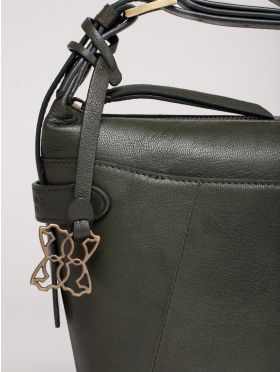 Newby Leather Cross Body Bag in Green