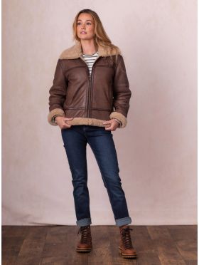 Cawford Aviator Jacket in Brown