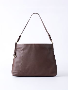 Howgill Leather Hobo Bag in Chocolate Brown