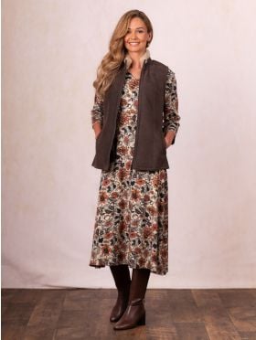 Grange Classic Sheepskin Gilet in Vole Brown