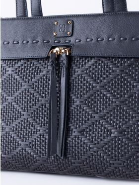 Wasdale Leather Tote Bag in Dark Navy