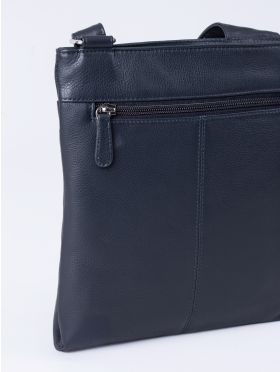 Allerdale Leather Cross Body Bag in Navy
