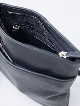 Lowther Leather Cross Body Bag in Navy