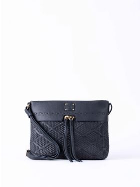 Wasdale Leather Cross Body Bag in Dark Navy