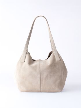 Santon Suede Tote Bag in Stone