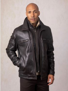 Gosforth Leather Coat in Brown | Lakeland Leather