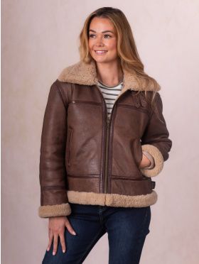 Cawford Aviator Jacket in Brown