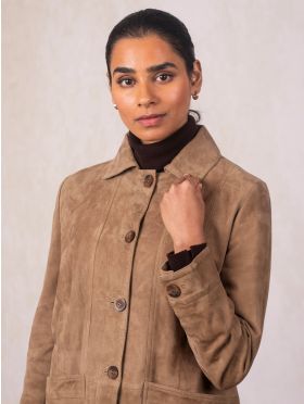 Milnthorpe Suede Jacket in Light Brown