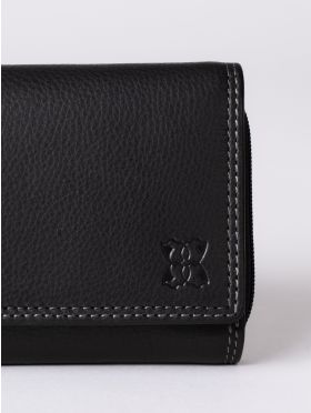 Small Leather Purse in Black