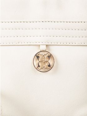 Cartmel Boxy Leather Cross Body Bag in Off White
