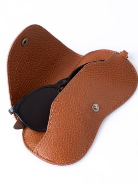 Tarraby Leather Glasses Case in Tan