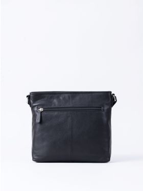 Farlam Leather Cross Body Bag in Black | Lakeland Leather