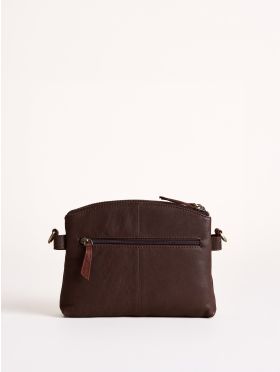 Hartsop Zip Leather Cross Body Bag in Brown