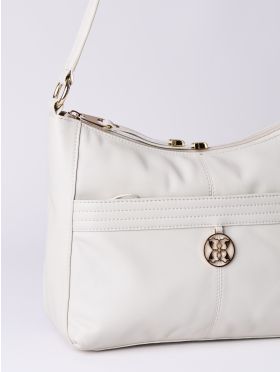 Cartmel Leather Shoulder Bag In Off White