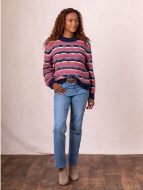 Peony Wool Blend Jumper in Pink