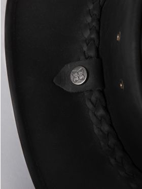 Outback III Australian Style Leather Hat in Black