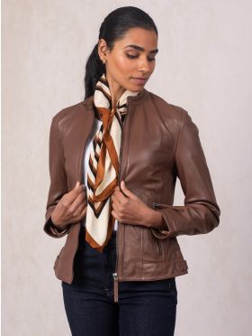Threlkeld Leather Jacket in Tan