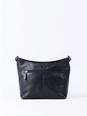 Grasmere Leather Cross Body Bag in Black