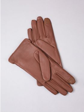 Twin Buckle II Leather Gloves in Tan