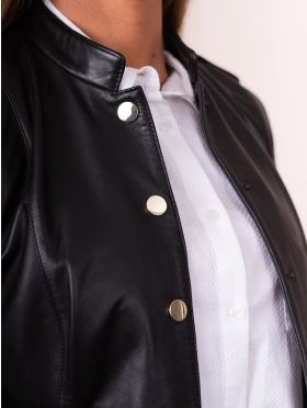 Millom Leather Jacket in Black