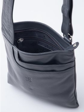 Allerdale Leather Cross Body Bag in Navy