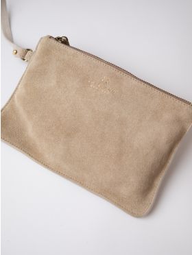 Santon Suede Tote Bag in Stone