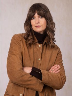 Hawkshead Suede Barn Jacket in Tan