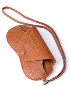 Tarraby Leather Glasses Case in Tan