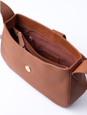 Dalston Leather Cross Body Bag in Tan